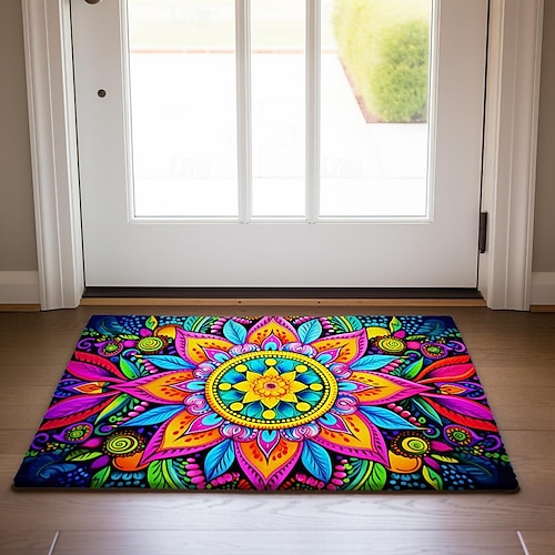 malba mandala bohémská rohožka v protiskluzový koberec odolný proti oleji vnitřní venkovní rohož ložnice výzdoba koupelna rohož vstupní koberec