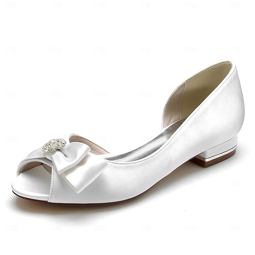 Elegant Low Heel Wedding Shoes for Mother of the Bride Champagne Bow Dress Shoes for Older Women 2026 - $69.99 Elegant Low Heel Wedding Shoes for Mother of the Bride Champagne Bow Dress Shoes for Older Women 2026 - $69.99