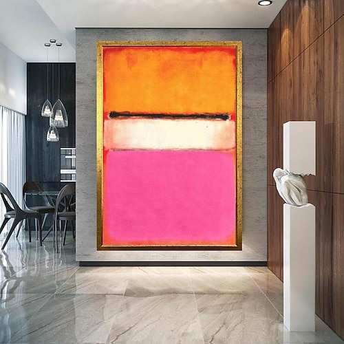  dipinto a mano mark rothko riproduzione artistica su tela rothko wall art abstract canvas wall art rosso e giallo mix pittura astratta minimalismo arte pittura decorazioni per la casa cornice