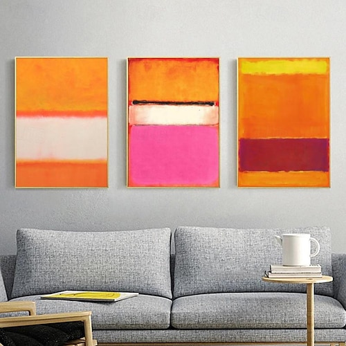  dipinto a mano mark rothko riproduzione artistica su tela rothko wall art abstract canvas wall art rosso e giallo mix pittura astratta minimalismo arte pittura decorazioni per la casa cornice