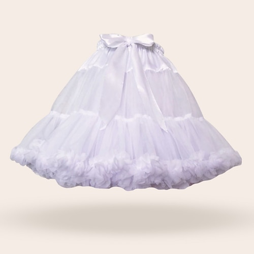 

Retro Vintage Sweet Lolita 1950s Rockabilly Petticoat Hoop Skirt Tutu Under Skirt Tulle Skirt Princess Ballet Dancer Women's Girls' Carnival Performance Dailywear Tea Party Petticoat