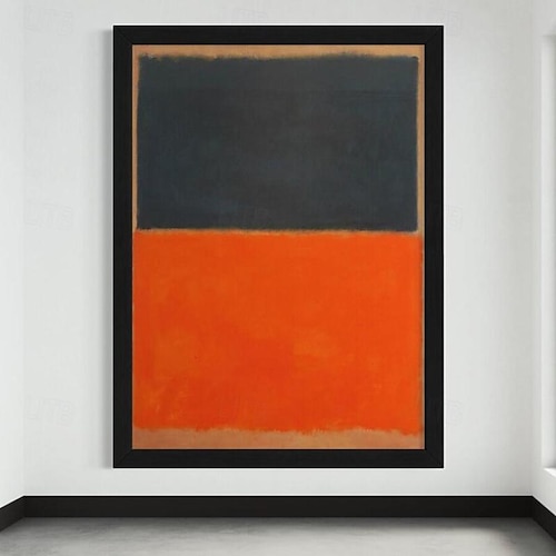  dipinto a mano mark rothko riproduzione artistica su tela rothko wall art abstract canvas wall art rosso e giallo mix pittura astratta minimalismo arte pittura decorazioni per la casa cornice