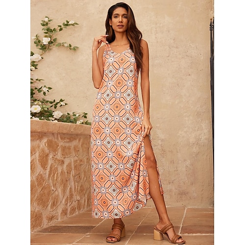 robe longue boho marocaine en satin