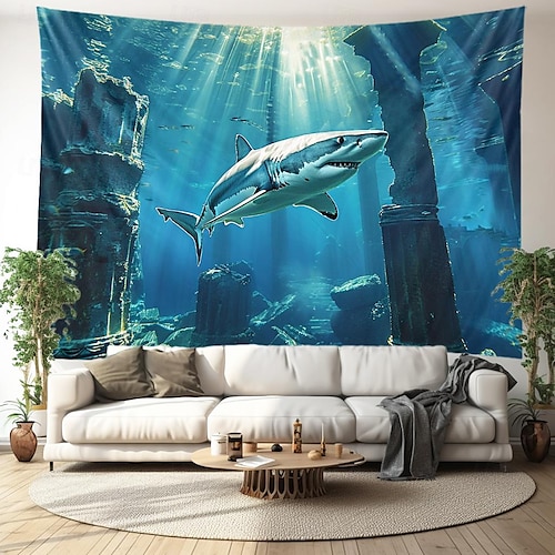  Submarine Cabin Undersea Hanging Tapestry Wall Art Large Tapestry Mural Decor Photograph Backdrop Blanket Curtain Home Bedroom Living Room Decoration