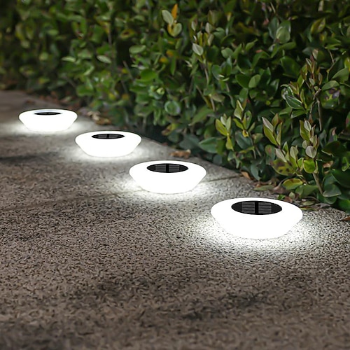 Waterproof LED Solar Buried Light – Colorful Auto-On At Night, 8-Hour Runtime, IP65, Polycarbonate – For Garden, Pathway, Lawn, Deck