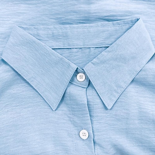  Per uomo Camicia camicia di lino Camicia in lino e cotone Camicia in cotone bianco Camicia estiva Camicia da spiaggia Liscio Hawaiano Per eventi Nero Bianco Rosa Blu Manica lunga Collo ripiegabile