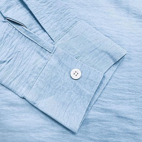  Per uomo Camicia camicia di lino Camicia in lino e cotone Camicia in cotone bianco Camicia estiva Camicia da spiaggia Liscio Hawaiano Per eventi Nero Bianco Rosa Blu Manica lunga Collo ripiegabile