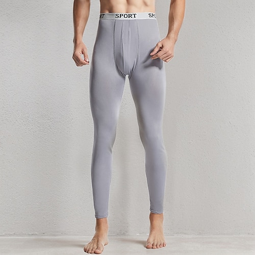 

Men's Long Johns Thermal Underwear Thermal Pants Plain Stylish Casual Comfort Home Daily Polyester Comfort Pant Summer Spring Black White