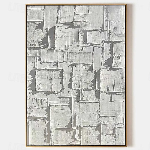  Beige Texture Wall Art Wabi-sabi Wall Art Solid Beige Minimalist Painting Large Beige Plaster Wall Art Beige Rippled 3D Texture Painting