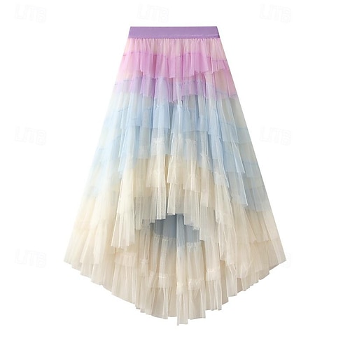 Dames Tule Rok Carnaval Tutu - A-lijn Midi Met Goede Grip - Perfect Carnavalskostuum En Feestoutfit