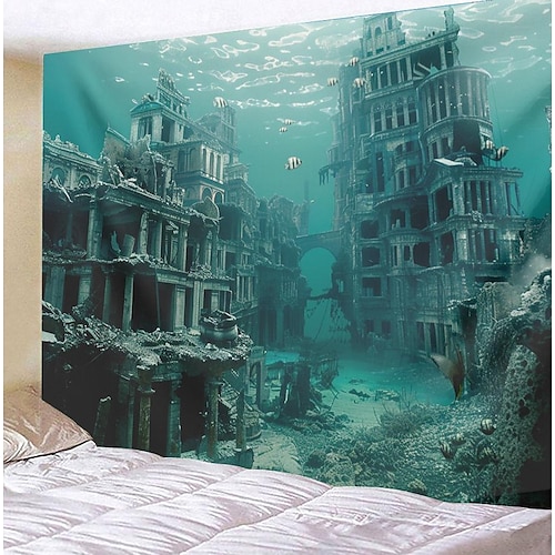  Submarine Cabin Undersea Hanging Tapestry Wall Art Large Tapestry Mural Decor Photograph Backdrop Blanket Curtain Home Bedroom Living Room Decoration