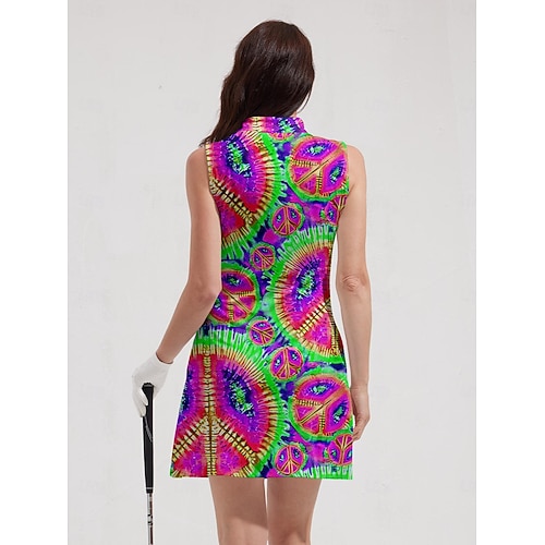  Dam golfklänning Rosa Ärmlös Golfkläder för damer Kläder Outfits Bär kläder