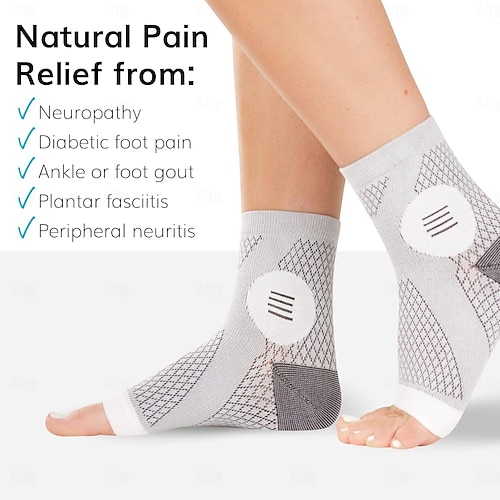 1 Pair Neuropathy Socks for Women and Men - Toeless Compression Socks Foot Neuropathy Socks, Peripheral Neuropathy Socks, Diabetic Neuropathy Socks, Arthritis Sock