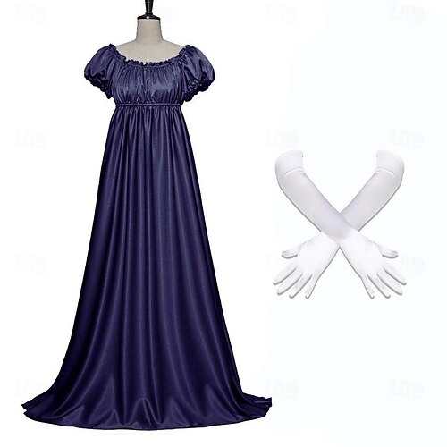 Victorian Medieval Renaissance Prom Dress Celtic Dress Regency Inspired Dress Princess Queen Plus Size Solid Colored Fancy Dress Women's Royal Carnival Party Halloween Adults' Dress Gloves 2026 - GBP 36 Victorian Medieval Renaissance Prom Dress Celtic Dress Regency Inspired Dress Princess Queen Plus Size Solid Colored Fancy Dress Women's Royal Carnival Party Halloween Adults' Dress Gloves 2026 - GBP 36