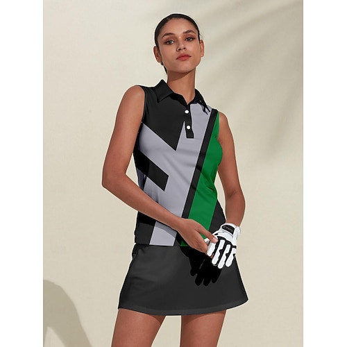  Dam Vandringspolotröja Grå Ärmlös Överdelar Golfkläder för damer Kläder Outfits Bär kläder