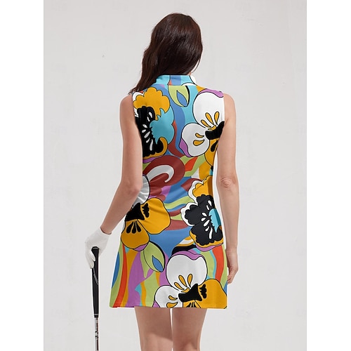  Dam golfklänning Gul Ärmlös Golfkläder för damer Kläder Outfits Bär kläder