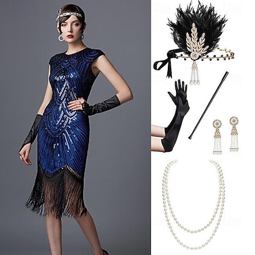 Roaring 20s 1920s Cocktail Dress with Accessories Set Flapper Dress Prom Dress Prom Dresses Party Dress Gatsby Charleston Women's Sequins Wedding Party Wedding Guest Dress 2026 - AU $65.79 Roaring 20s 1920s Cocktail Dress with Accessories Set Flapper Dress Prom Dress Prom Dresses Party Dress Gatsby Charleston Women's Sequins Wedding Party Wedding Guest Dress 2026 - AU $65.79