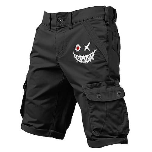 

Men's Cargo Shorts Multiple Pockets Graphic Graffiti Outdoor Short Sports Outdoor Classic Micro-elastic Shorts