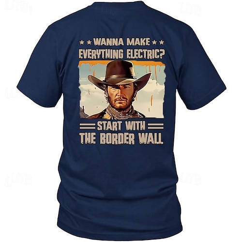 

Западная ковбойская футболка, мужская хлопковая футболка с графическим рисунком, спортивная классическая рубашка с коротким рукавом, удобная футболка, спортивная одежда для отдыха на открытом