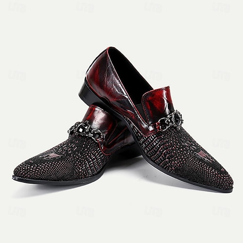  Herr Tofflor och Slip-Ons Klänningslakor Läder Italienskt fullkornigt kohud Bekväm Halksäker Loafers Mörkbrun