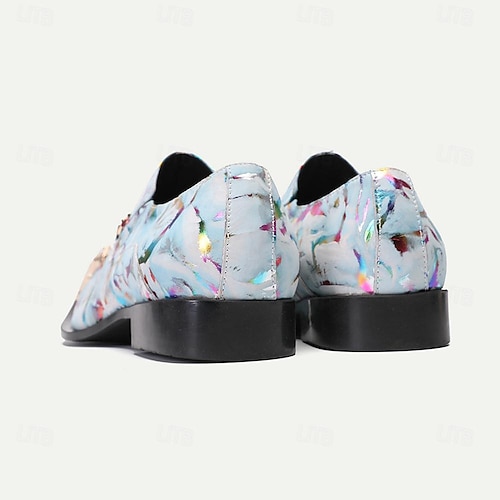 herrloafers och slip-ons formella skor finskor läder italienskt fullnarvat nötskinn bekväma halkfria loafers ljusblå