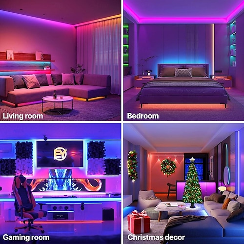  RGB Color Changing LED Strip Lights 1-2M/3.28-6.56FT Battery Powered LED Strip Lights Flexible Battery Operated LED Lights with 3 Keys IR Controller for Bedroom Desk Home Room TV Camping and DIY Decor (AAA Batteries Not Included)