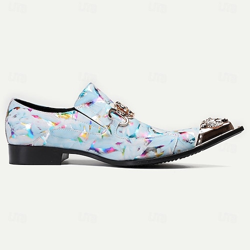  herrloafers och slip-ons formella skor finskor läder italienskt fullnarvat nötskinn bekväma halkfria loafers ljusblå