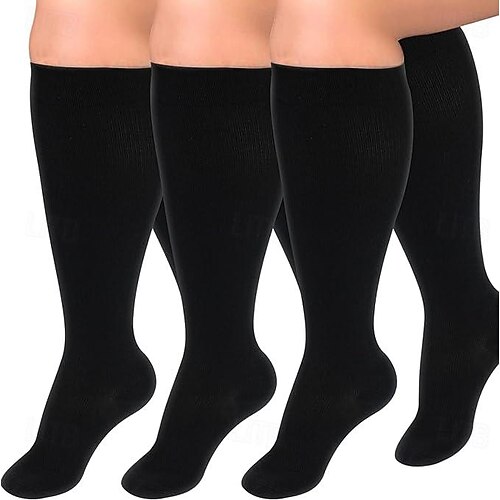 6 Pairs Copper Compression Socks - Wide Calf, Knee High - Unisex S/M And L/XL Sizes
