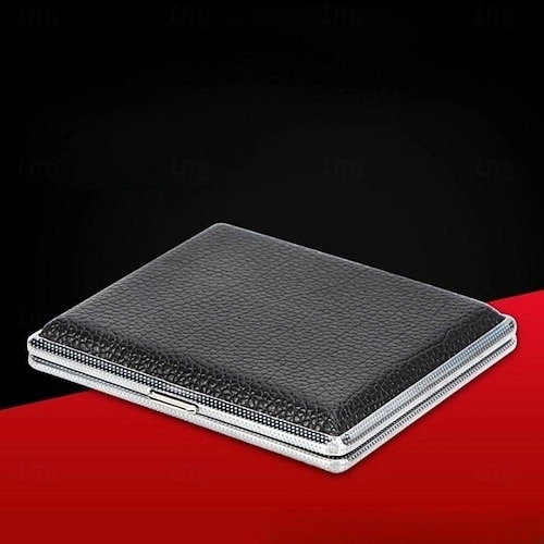 cigarette case elastic straps Men's Cigarette Case with Elastic Strap, Portable, Mixed Pattern Designs,  Holds 20 Cigarettes 2026