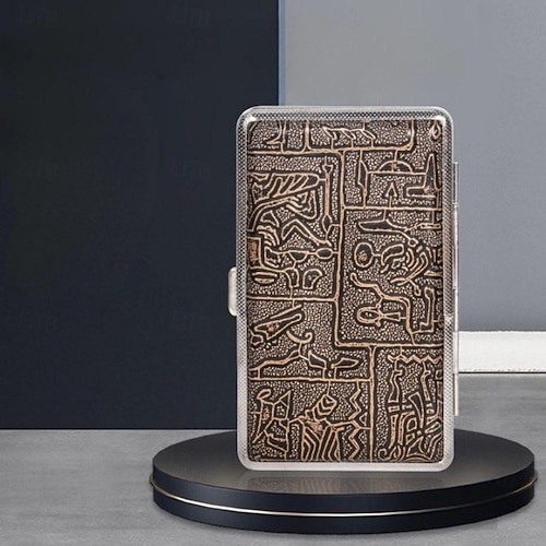 Men's Cigarette Case with Elastic Strap, Portable, Mixed Pattern Designs,  Holds 20 Cigarettes 2026