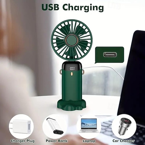4 velocità Mini ventilatore portatile con acqua nebulizzata, USB ricaricabile con, piccolo ventilatore di raffreddamento leggero per interni, scuola | Leroy Merlin