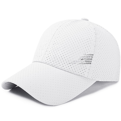 

Men's Baseball Cap Sun Hat Trucker Hat Black White Polyester Fashion Casual Street Daily Plain Adjustable Sunscreen Breathable