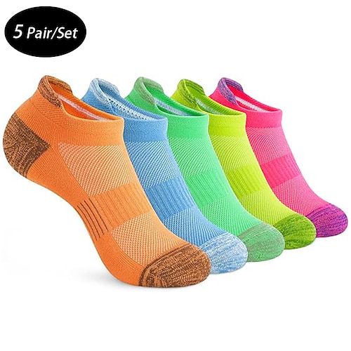 

Men's 5 Pack Multi Packs Socks Ankle Socks Low Cut Socks Running Socks Casual Socks Black White Color Plain Sports & Outdoor Daily Vacation Basic Medium Spring Fall Fashion Casual