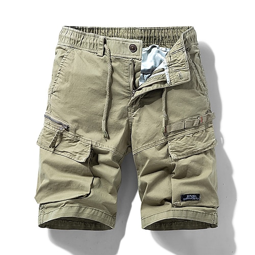 

Herre Taktiske shorts Shorts med lommer Shorts Trekking-shorts Knap Snørelukning Elastisk Talje Vanlig Påførelig Korte udendørs Daglig Campering & Vandring Mode Klassisk Sort militærgrøn