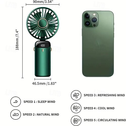 Mini ventilatore portatile portatile con supporto USB