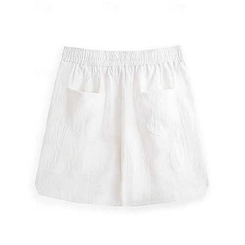  Bărbați Pantaloni Scurți Pantaloni scurți din in Pantaloni scurți de vară Pantaloni scurți de plajă Buzunar Cordon Talie elastică Simplu Confort Respirabil Scurt Casual Zilnic Concediu Modă Stil