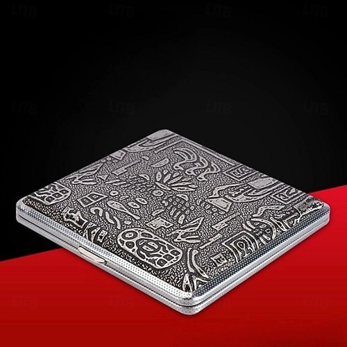 cigarette case elastic straps Men's Cigarette Case with Elastic Strap, Portable, Mixed Pattern Designs,  Holds 20 Cigarettes 2026