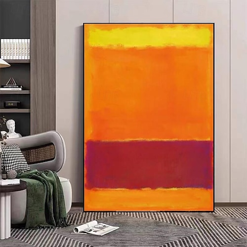  decorazione da parete moderna mark rothko dipinto a mano tela rothko arte astratta design d'interni arte minimalista pittura decorazione per la casa cornice tesa pronta da appendere
