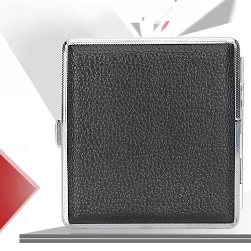 cigarette holder for rolled cigarettes Men's Cigarette Case with Elastic Strap, Portable, Mixed Pattern Designs, Holds 20 Cigarettes