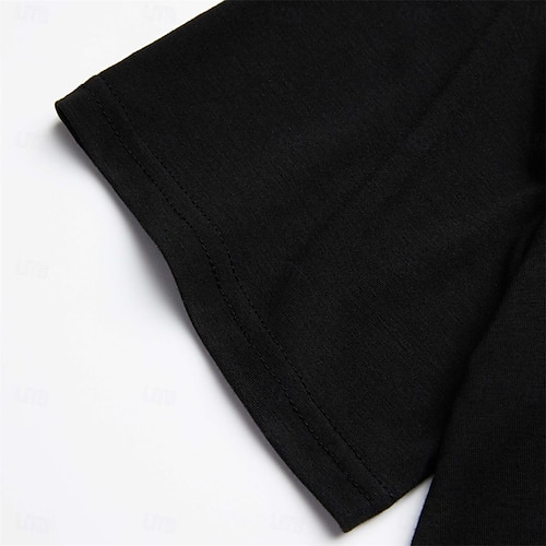  Herren T Shirt T-Shirt Kurze Ärmel V Ausschnitt Sommer Einfach Designer Basic Moderne zeitgenössische Klassicher Stil Urlaub Straße Ausgehen Schwarz Weiß Rot Top T-Shirt für Herren