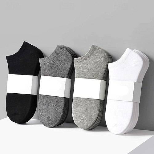 5 paria mustavalkoisia harmaita sukkia neljä vuodenaikaa yksiväriset lyhyet putket näkymätön matalat sukat hikeä imevät