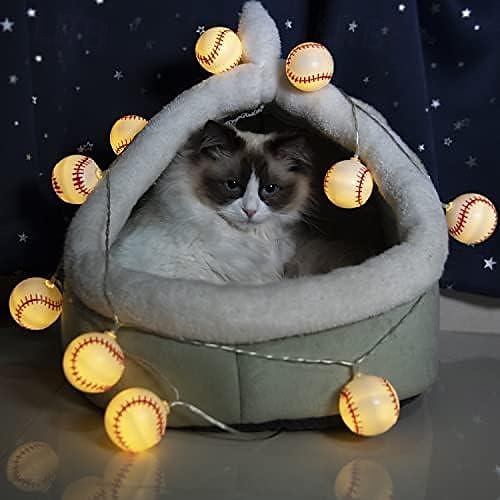  1 stk vanntett fotball string lys med fjernkontroll, euro cup fotball/baseball/rugby/basketball/ string light 3m-20leds innendørs og utendørs atmosfære dekorasjon lys streng øl festival