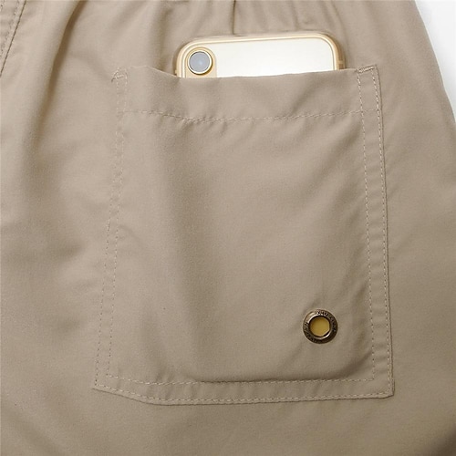  Homme Surf Boardshort short de bain Short de bain Cordon avec doublure en maille Taille elastique Cocotier Confort Séchage rapide Court Vacances Plage Fin de semaine Mode Décontractées Noir Blanche