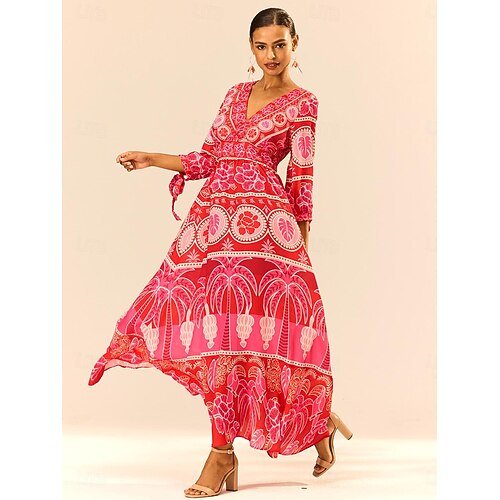 Summer Knitted Tassel Striped Bohemian Stylish Maxi Dress