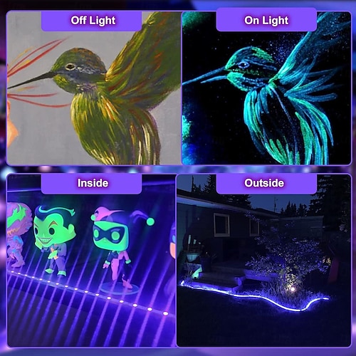  1m 2m 3M Flexibla LED-ljusslingor 60-300 lysdioder 2835 SMD 8mm 1Sätt monteringsfäste 1set Lila LED Ljusslingor Halloween Utomhus Vattentät USB-driven Batterier Drivs