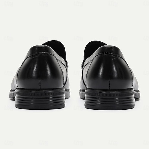  pánské mokasíny z prémiové hovězí kůže - klasické černé slip-on společenské boty pro obchodní i formální oblečení
