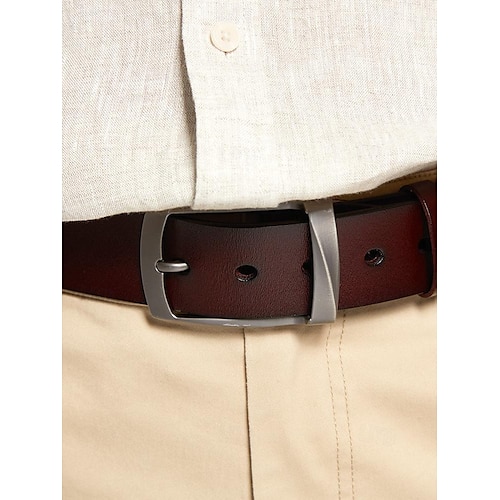  Homme Noir Marron Cuir véritable Mode du quotidien Vêtement décontracté