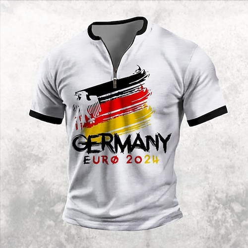 

Euro Germany Football Number 8 Casual Men's 3D Print T shirt Tee Daily T shirt Black / Red Short Sleeve Shirt Spring & Summer Clothing Apparel S M L XL XXL 3XL