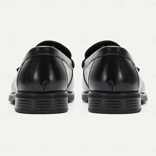  Voor heren Instappers en instappers Jurk instappers Penny instappers Klassieke instappers Leer Italiaans volnerf rundleer Comfortabel Anti-slip Leegloper Zwart
