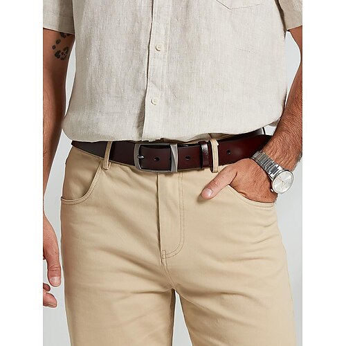  Homme Noir Marron Cuir véritable Mode du quotidien Vêtement décontracté